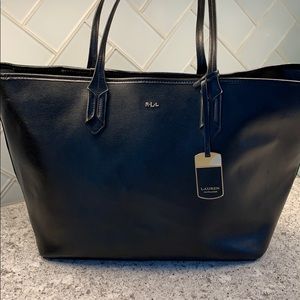 Lauren by Ralph Lauren black tote bag